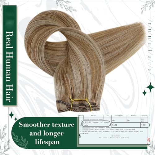 Clip in Hair Extensions 14 Inch Dark Blonde 60g 3pcs - Variation A-02-#10P16