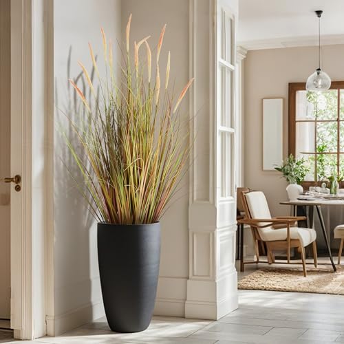Artificial Cattail Reed Grass 3ft - 2 Pack Indoor Outdoor Faux Onion Grass