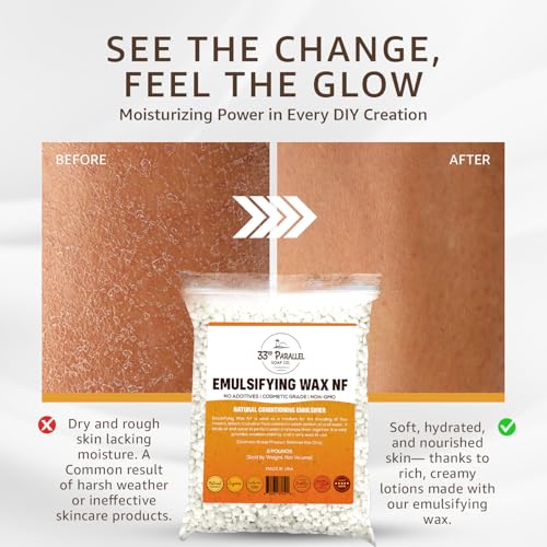 Non-GMO Emulsifying Wax NF Pastilles 32 Ounce - Natural Plant-Based Cosmetic Grade
