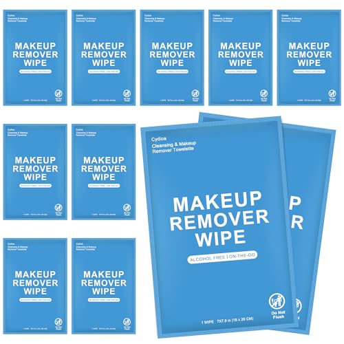200 Makeup Remover Wipes - Individually Wrapped Travel Bulk Pack - Medium