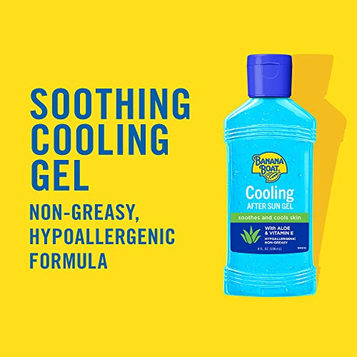 Cooling After Sun Gel 8oz Pack of 3 - Aloe Vera & Vitamin E Sunburn Relief