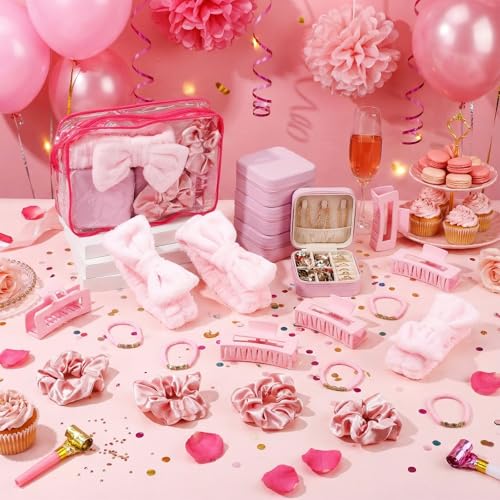 Pink Teen Girl Party Favors Set - 36 Pieces for Sleepovers & Spa Parties - Classic Style
