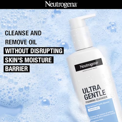 Neutrogena Ultra Gentle Foaming Cleanser for All Skin Types – Gentle Daily Face Wash