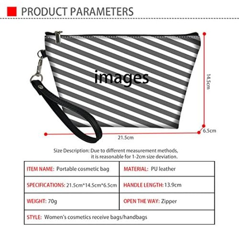 Amzbeauty Leopard Makeup Bag Gift Women Girls Leather Purse Toiletry Pouch Travel Cosmetic Bags