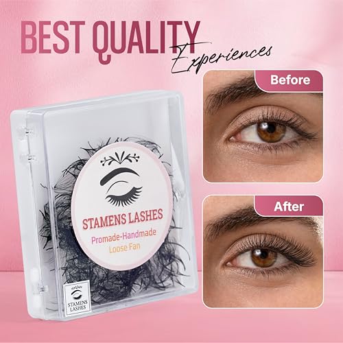 Promade Volume Lash Extensions 16D-0.05-D Curl 13mm - Natural Fluffy Fans