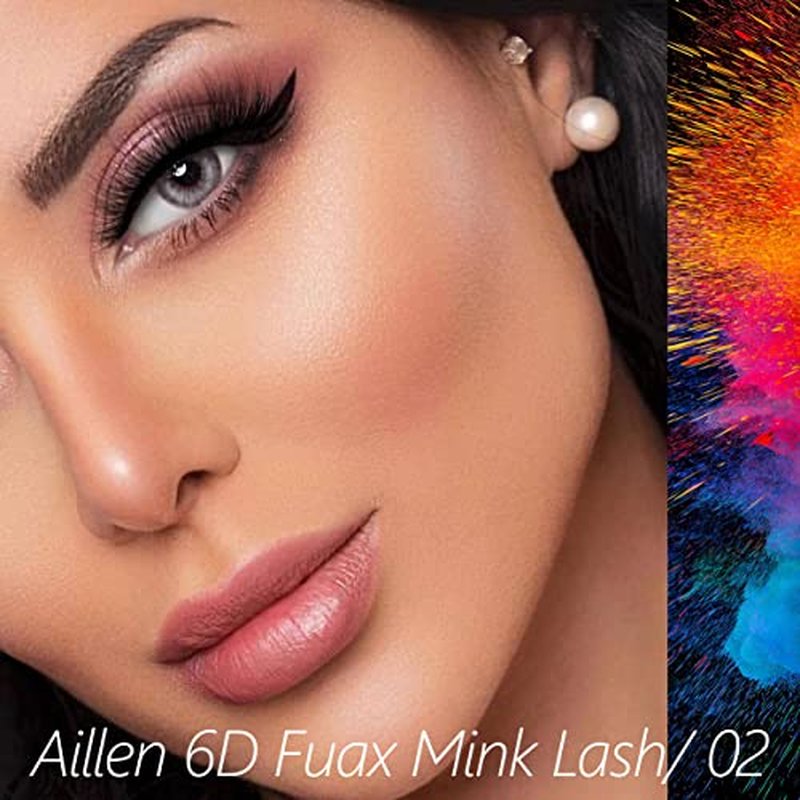 Aillen False Eye Lashes - Strip Lashes,6D Fluffy Volume & Natural Look Fake Eyelashes | Soft Reusable Faux Mink Lashes Pack