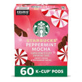 Starbucks Peppermint Mocha K-Cup Pods – 60 Pods (6 Boxes, 10 Count Pack) Naturally Flavored