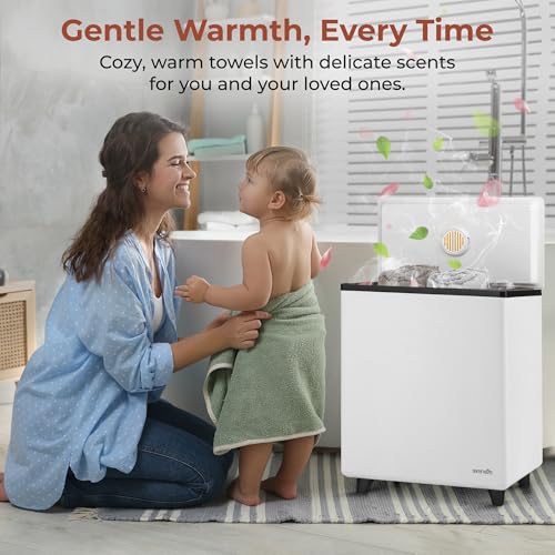 SereneLife WIFI Luxury Rectangle Towel Warmer Black - Spa & Bathroom Heater