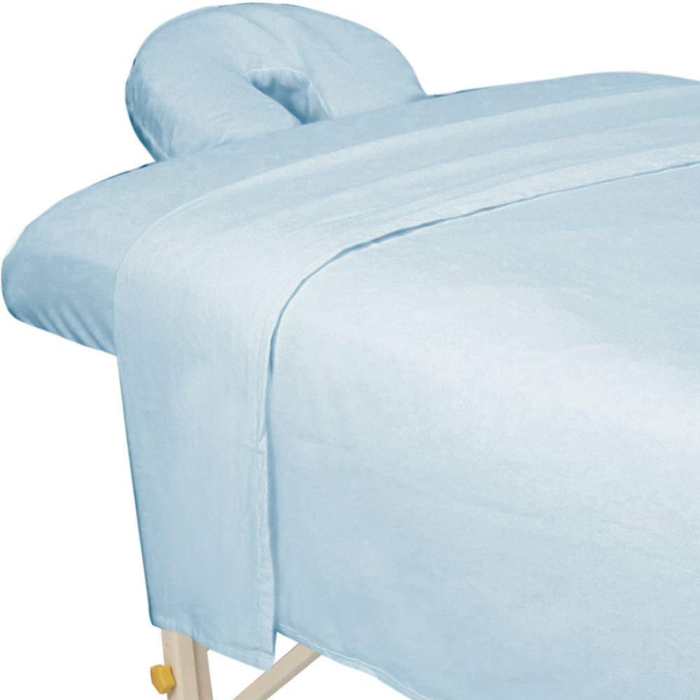 Premium Designer Flannel Massage Sheet Set - 3-Piece, Island Tranquility for Massage Tables