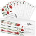 Sunnymove 100 Pcs Frosted Transparent Makeup Bags with Red Rose - Mothers Day Gift Set, Zipper Pouches 5.91 x 7.87 in
