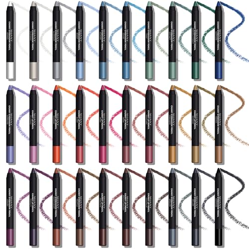 SHANY Chunky Eyeshadow Pencils Lip Liner, Eyeliner, Eye Pencil, Multi Use Chunky Pencils for Eye Shadow, Lip Makeup, Lipstick with Vitamin E,Aloe Vera - Chunky