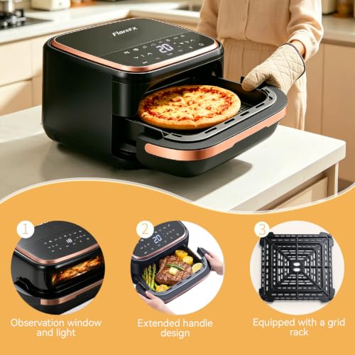 4.5QT Air Fryer Pizza Oven with 11 Presets for Crispy Cooking