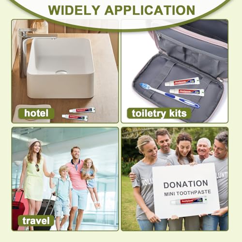 200Pcs Travel Size Disposable Toothpaste Set - Mint Flavor, 0.35oz, For Hotels & Guests - Variation of 200-Count