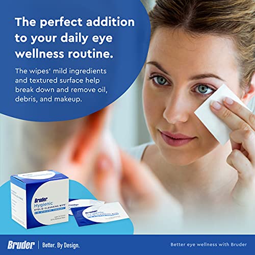Eyelid Cleansing Wipes Pack of 2 - Rinse-Free Exfoliating & Oil Removal