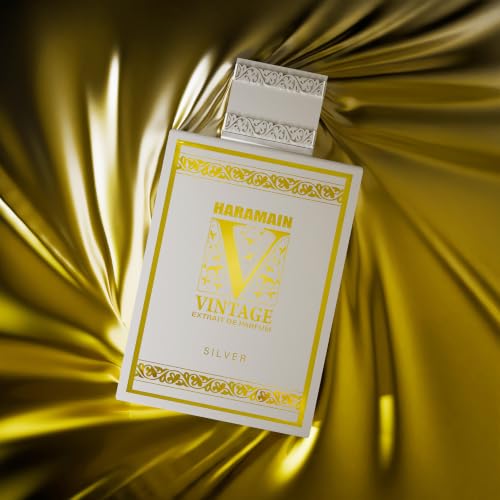 Al Haramain Vintage Silver Perfume for Women and Men - Citrus Mint Scent - 3.33 oz Extrait De Parfum