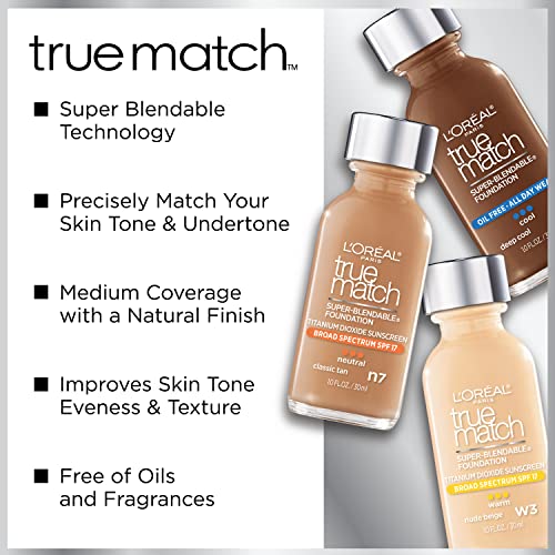 L¡¯Or?al Paris Makeup True Match Super-Blendable Liquid Foundation, Hot Chocolate C9.5, 1 Fl Oz,1 Count