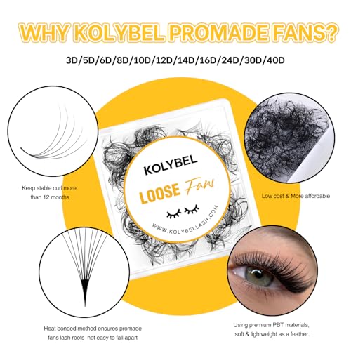 500 Premade Fans Lash Extension 10D 0.05 D Curl Promade Fans 12mm Premade Lash Fans for Eyelash Extension Middle Stem Handmade Loose Pre made Eyelash Fans Volume Soft Pointy Base (10D,0.05-D-12MM)