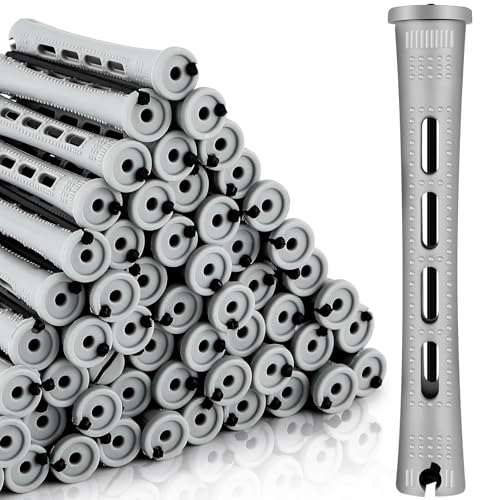 160 Pcs Perm Rods for Long & Short Hair - 0.59 Inch Grey Plastic Curlers