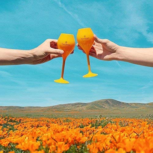 6-Pack Yellow Polycarbonate Champagne Flutes - Poolside Glasses Set