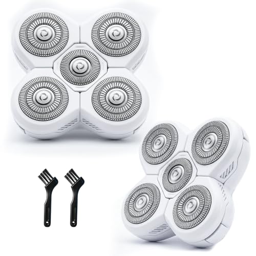Kepouse White 5-Head Replacement Blade Set for Freebird FlexSeries BodySmooth Razor - Women's Shaver Accessory