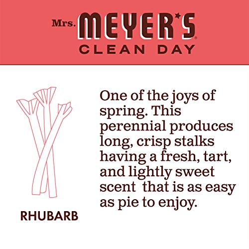 MRS. MEYER'S CLEAN DAY Hand Soap, Made with Essential Oils, Biodegradable Formula, Rhubarb, 12.5 fl. oz (Pack of 3)