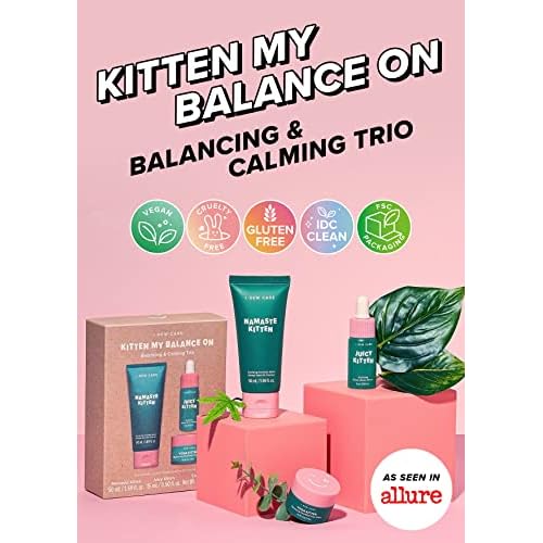 I Dew Care Skincare Set - Kitten My Balance On + Moisturizer Face Cream - Chill Kitten, 1.69 Fl Oz Bundle