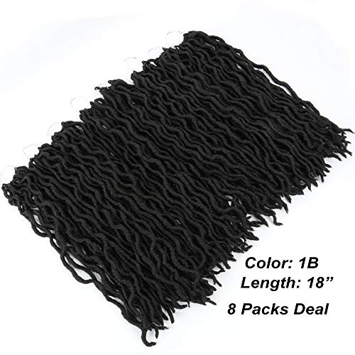 18 Inch Gypsy Locs Crochet Hair - Ombre Faux Locs for Black Women, 8 Packs
