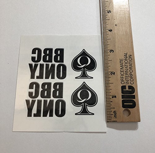 Temporary Tattoos Set - 8 Sheets Queen of Spades BBC Symbols Variety