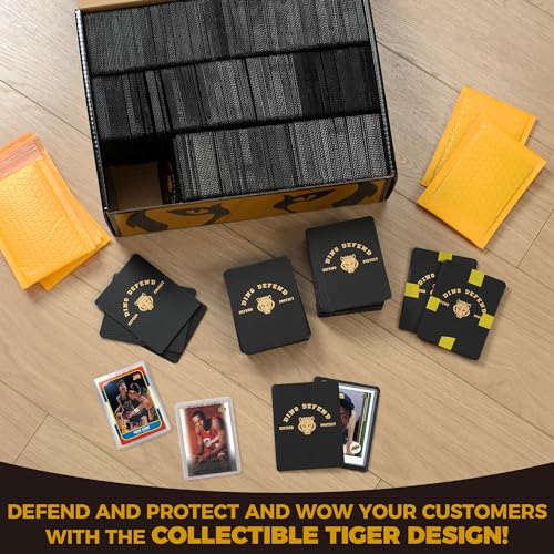 Black 510 Pack Trading Card Protectors Hard Plastic Card Sleeves for Collectibles