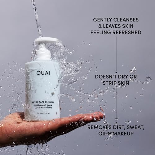 OUAI Detox Facial Cleanser 7.8 fl oz Pack of 2 – Glycolic Acid + Niacinamide & PHA Deep Cleansing