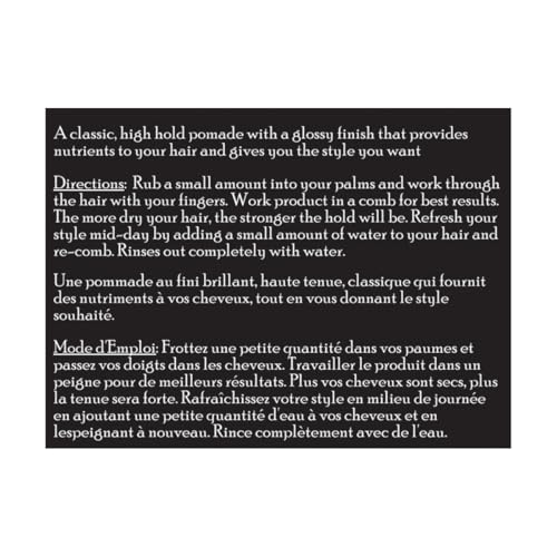 Brickell Men's Hair Styling Pomade - Strong Hold, High Shine, Water Soluble, 2 oz