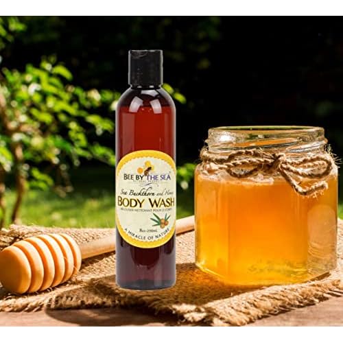 Bee By The Sea Buckthorn and Honey Naturally Scented Body Wash for All Skin Types 8 Ounces