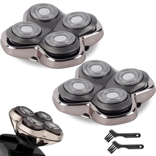 2 Pack Compatible Skull & Pitbulls Shaver Pro 4 Replacement Blades - Precision & Flex System
