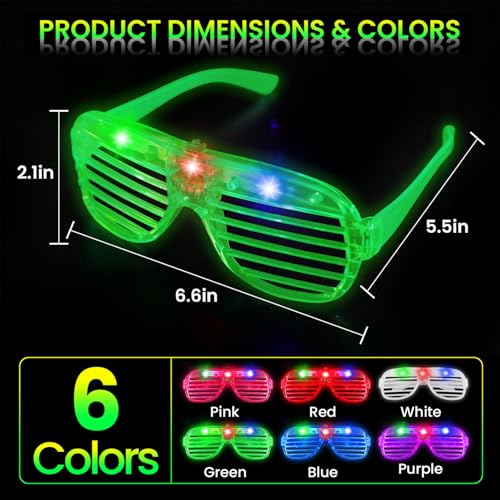 180 Pack LED Glasses with 6 Colors - Glow in The Dark Party Supplies - Variation of THIS listing