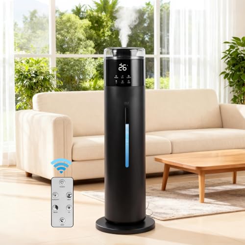Decitiva Black 8L Ultrasonic Cool Mist Humidifier for Bedroom & Large Rooms