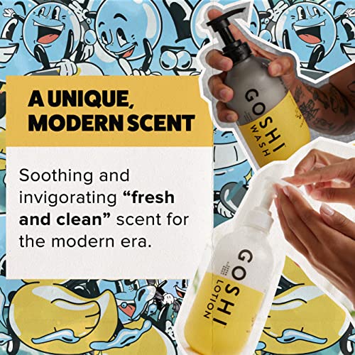GOSHI Super Vitamin Body Wash and Body Lotion Bath Set - 20 oz pH-Balanced Moisturizing Body Wash and Lotion for Men and Women and All Skin Types
