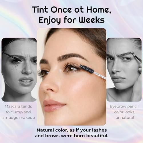 PERMANIA Lash Color Kit, 10ml Natural Black Color Boost Treatment at Home Lasts up to 4 Weeks (without eye patches)