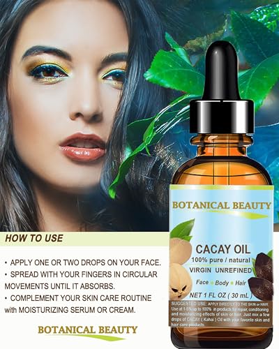 Cacay Oil - Pure Organic Face & Skin Moisturizer, Anti-Aging & Hair Oil, 1 Fl oz