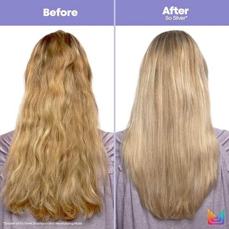 Matrix So Silver Purple Hair Mask - Deep Conditioning, Repairs Damaged Blonde and Silver Strands, Neutralizes Yellow Tones, For Color-Treated or Bleached Hair