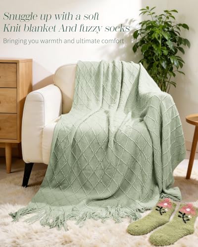 Self Care Gift Basket for Women - Green Blanket & 40oz Tumbler - Spa & Relaxation Gift Set
