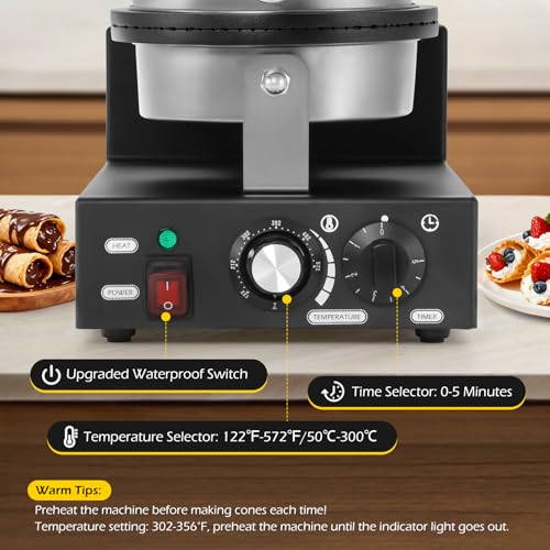 Commercial Ice Cream Waffle Cone Maker - High-Performance Electric Machine