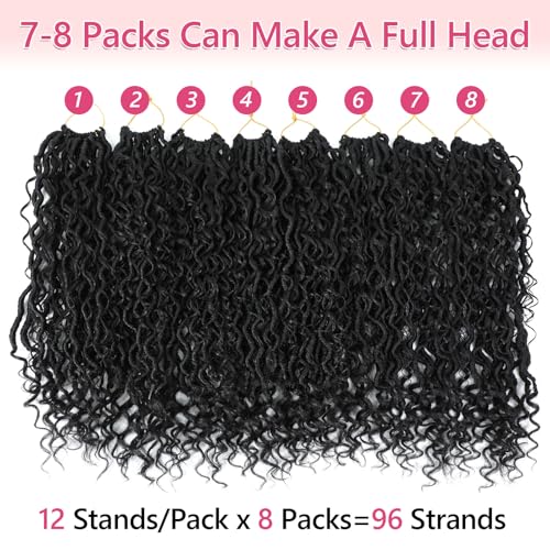 24 Inch Boho Goddess Locs Crochet Hair - 1B# Variation of THIS Listing (Pack of 8)