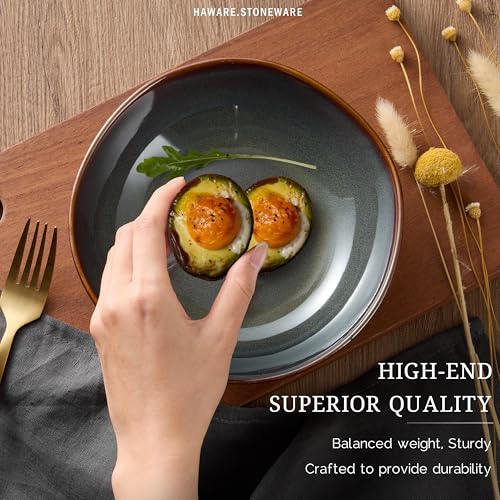 12-Piece Stoneware Dinnerware Set for 4 - Reactive Moss Green