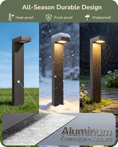 EDISHINE 4 Pack Low Voltage LED Pathway Lights Outdoor Landscape Lighting 85lm