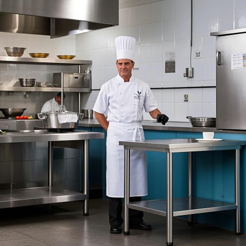 24x12 Inch NSF Stainless Steel Prep Work Table with Undershelf (HXCFYP) – Industrial Kitchen