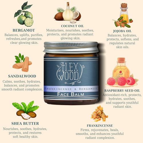 Frankincense and Bergamot Gift Set for both Men and Women - Face Cream and Serum - handcrafted, 100% Natural, Vegan, Moisturising, Anti Ageing, Cruelty Free, Palm Oil Free, Plastic Free