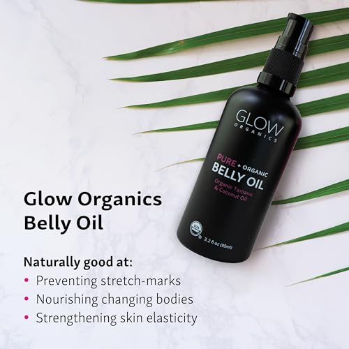 Pregnancy Belly Oil for Stretch Marks & Skin Hydration - Organic Maternity Skincare, 95ml