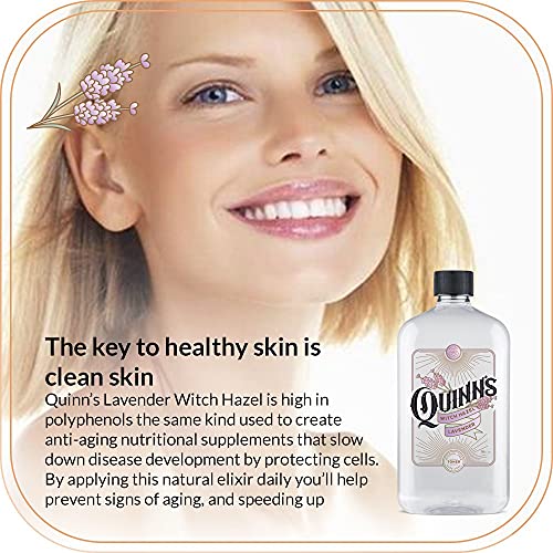 Quinn's Pure Castile Organic Unscented Liquid Soap 32 oz Alcohol Free Lavender Witch Hazel with Aloe Vera 16oz