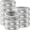 2 oz Aluminum Round Tin Containers with Screw Lid – 75pc Craft & Cosmetic Jars