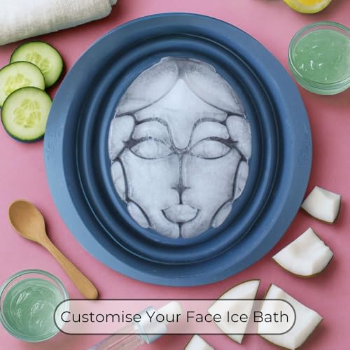 Facial Cold Plunge Baby Ice - Collapsible Silicone Face Ice Bowl with Built-In Ice Tray for Skin Tightening & Acne Relief